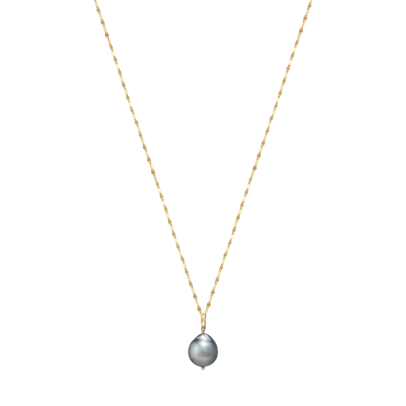 NATURALI JEWELRY 10K Yellow Gold Vintage Nanyang Baroque Pearl Pattern Chain Necklace 1 piece - Pre-order