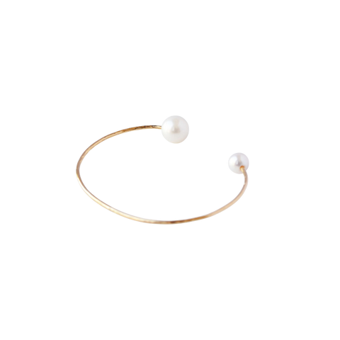 NATURALI JEWELRY 14K Gold Plated asymmetrical pearl bracelet 1 piece - Pre-order